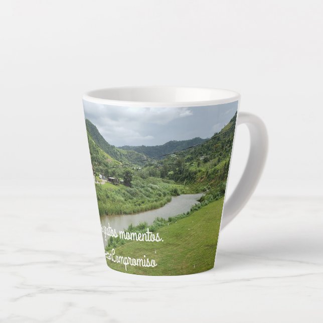 Caneca De Café Latte Empoderamiento (Ângulo direito)