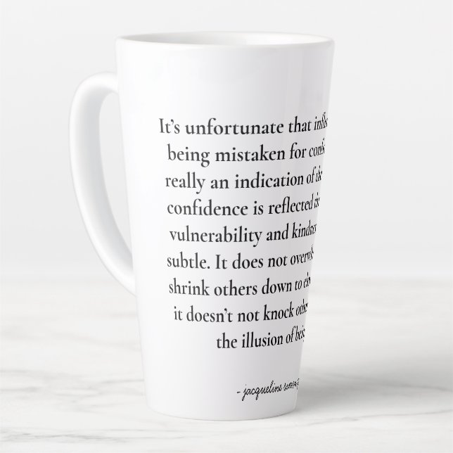 Caneca De Café Latte Empowering quote (Ângulo esquerdo)