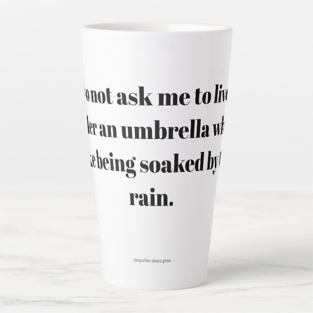 Caneca De Café Latte Empowering quote (Frente)