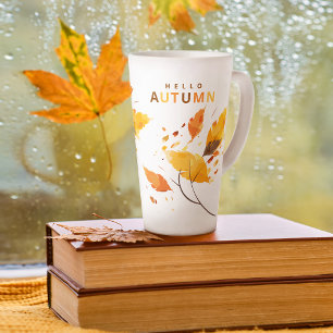 Caneca De Café Latte Enamorese Olá Outono Chuveiro de Noiva