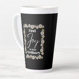 Caneca De Café Latte Encontre Alegria em seu ordinário