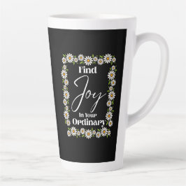 Caneca De Café Latte Encontre Alegria em seu ordinário