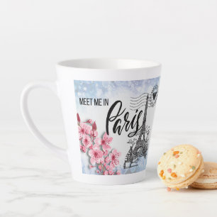Caneca De Café Latte Encontre-me em Paris Latte Mug
