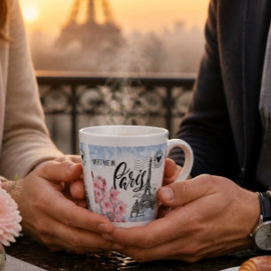 Caneca De Café Latte Encontre-me em Paris Latte Mug
