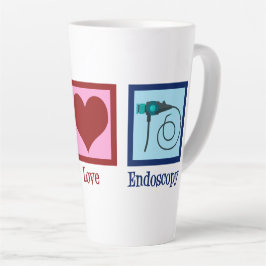 Caneca De Café Latte Endoscopia de Paz e Amor