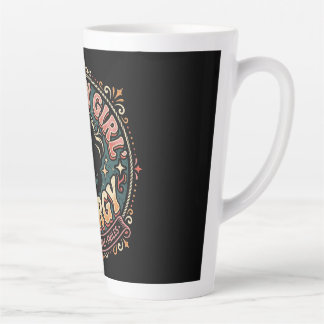 Caneca De Café Latte Energia de Garota Bonita Estética Vintage