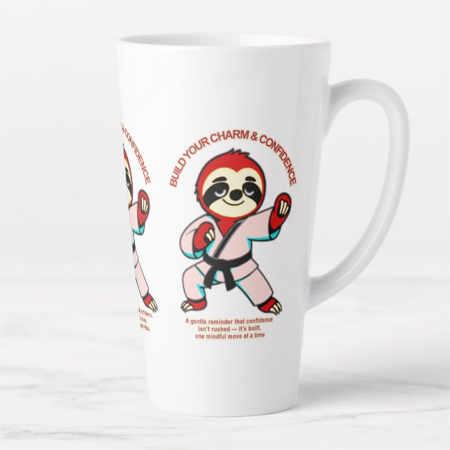 Caneca De Café Latte energia disciplinada (Direita)