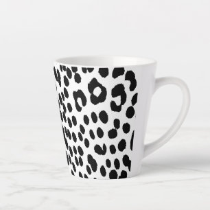 Caneca De Café Latte Energia do Leopardo Selvagem – Moda Ousada com Est