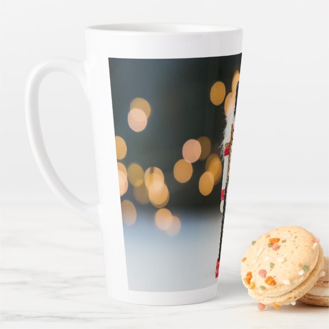 Caneca De Café Latte Enfeite de natal noz quebradora clássico do Slippe (In Situ)