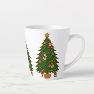 Caneca De Café Latte Enfeites de Natal em forma de Personagens em Arte