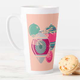 Caneca De Café Latte Enfeites de Natal Retro Shiny Brite