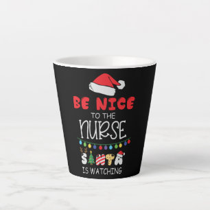 Caneca De Café Latte Enfermeira Encantada Presente de Natal - Seja Boni