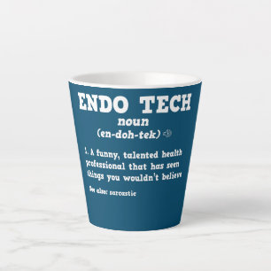 Caneca De Café Latte Enfermeira Endoscopia Técnica Sarcástica Definição