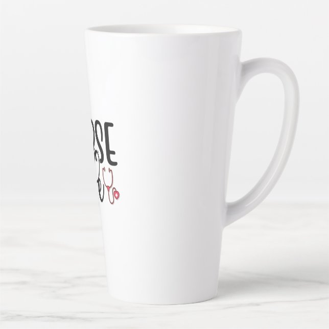 Caneca De Café Latte Enfermeira Presente Enfermeira Vida (Direita)