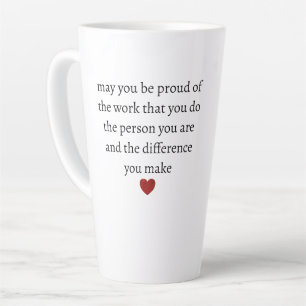 Caneca De Café Latte Enfermeira professora mãe agradecimento orgulhoso