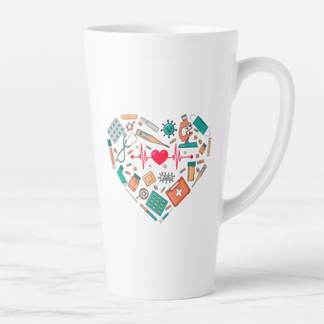 Caneca De Café Latte Enfermeiro Enfermeiro (Direita)