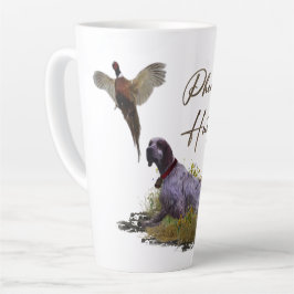 Caneca De Café Latte English Setter , caça aos faasant