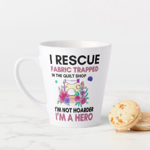 Caneca De Café Latte Engraçada Cotação Vintage Máquinas Florais De Veda
