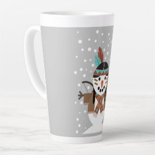 Caneca De Café Latte Engraçada decoração de árvores de natal nativas am