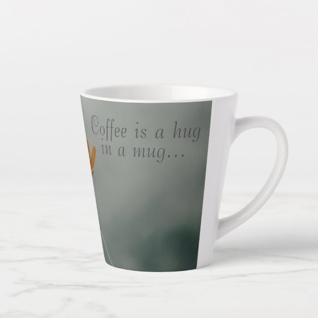 Caneca De Café Latte Engraçada Lata Mug - "Mas Primeiro, Café" (Direita)