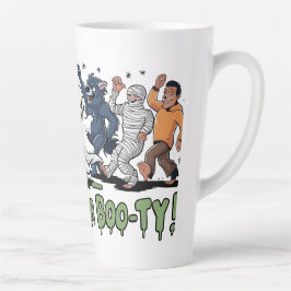 Caneca De Café Latte Engraçado Agite seu mãozinho de vampiro mummy