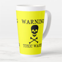 Engraçado ★ AVISO Resíduos Tóxicos ★ Eco Amarelo