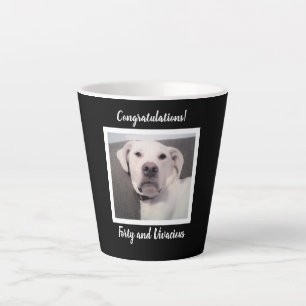 Caneca De Café Latte Engraçado Cachorro Branco Engraçado aniversário de