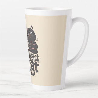 Caneca De Café Latte Engraçado Cat Lover Cote Design