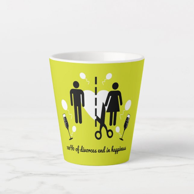 Caneca De Café Latte Engraçado Divorce Survivor Simpatia (Frente)