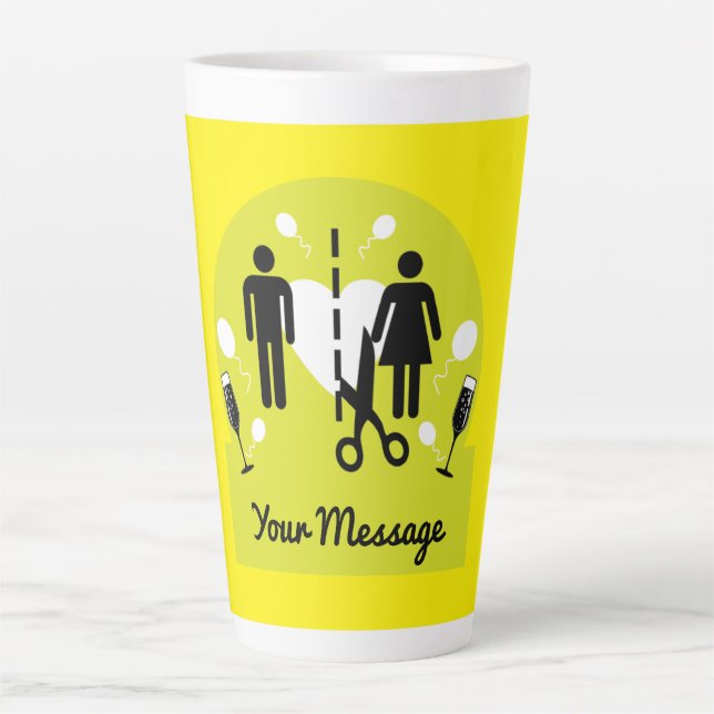 Caneca De Café Latte Engraçado Divorce Survivor Simpatia (Frente)