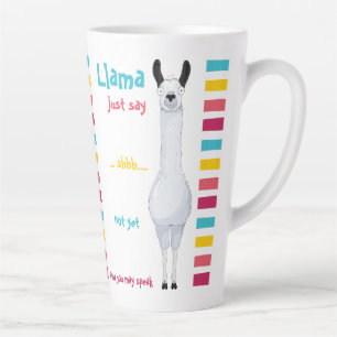 Caneca De Café Latte Engraçado engraçado, doce "Llama só diz"