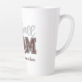 Caneca De Café Latte Engraçado Futebol Mãe