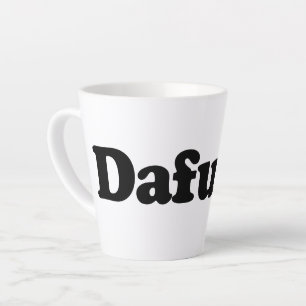 Caneca De Café Latte Engraçado humor dafuq