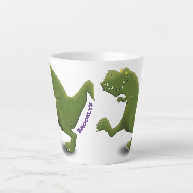 Caneca De Café XX- dinossauro de T-Rex que come desenhos animados