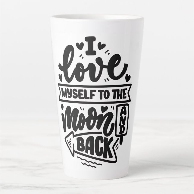 Caneca De Café Latte Engraçado Inspiração Latte Mug (Frente)