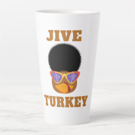 Caneca De Café Latte Engraçado Jive Turkey Latte Mug