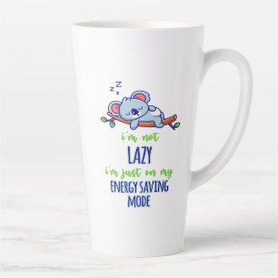 Caneca De Café Latte Engraçado Koala, não sou preguiçoso, estou só no m