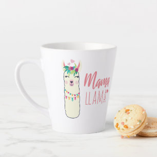 Caneca De Café Latte Engraçado Llama MAMA Dia de as mães Bonito Prese