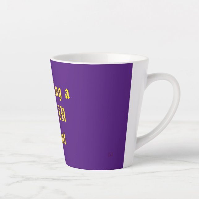Caneca De Café Latte Engraçado mago lata-lata (Direita)
