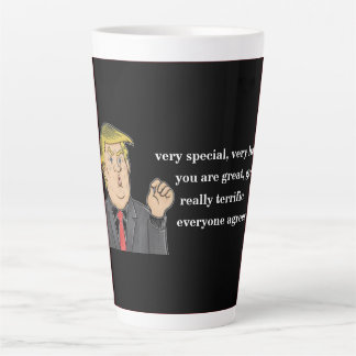 Caneca De Café Latte Engraçado Pai de Dia de os pais Donald Trump Preto