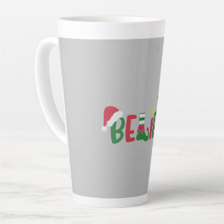 Caneca De Café Latte Engraçado Papai Noel Que Acredita Que Neve Fala Na