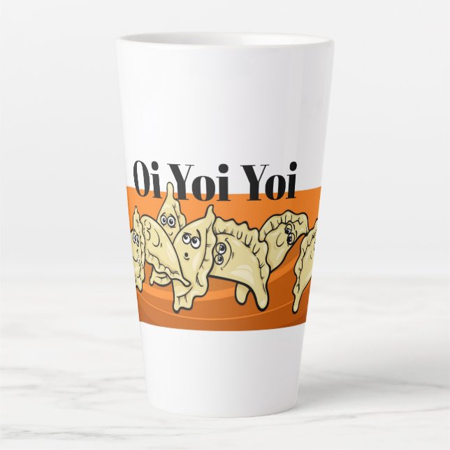 Caneca De Café Latte Engraçado Perogi Ucraniano Pierogi Perohi (Frente)