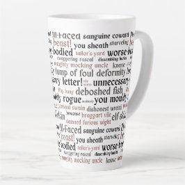 Caneca De Café Latte Engraçado Shakespeare Insulta Literatura Clássica