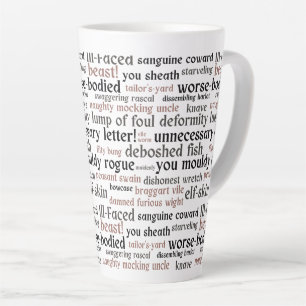 Caneca De Café Latte Engraçado Shakespeare Insulta Literatura Clássica
