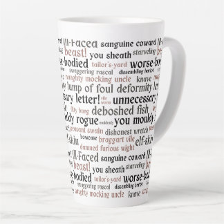 Caneca De Café Latte Engraçado Shakespeare Insulta Literatura Clássica