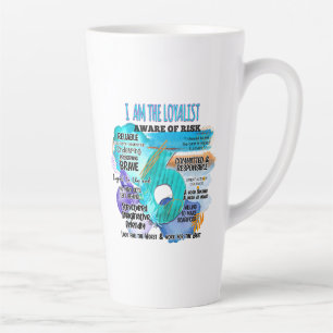 Caneca De Café Latte Enneagram Tipo 6 - Sou O Lealista