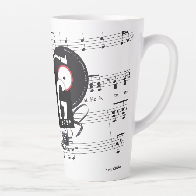 Caneca De Café Latte Enon Music Group Latte Mug (Direita)