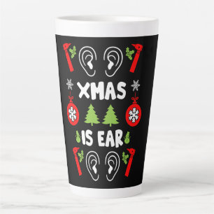 Caneca De Café Latte ENT Doctor Christmas