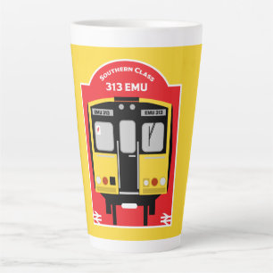 Caneca De Café Latte Entusiasta do trem ferroviário britânico