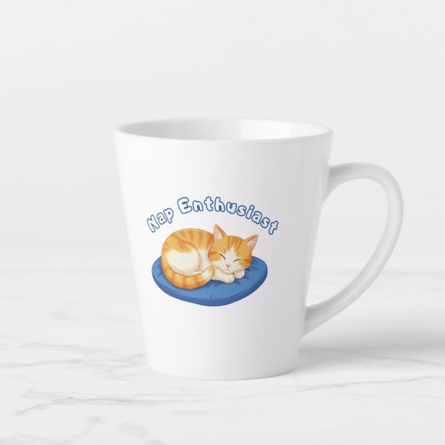 Caneca De Café Latte Entusiastas de Soneca (Direita)
